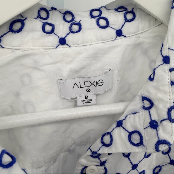 Alexis for Target Tulip Sleeve Embroidered Eyelet Belted Shirtdress - Picture 3 of 6